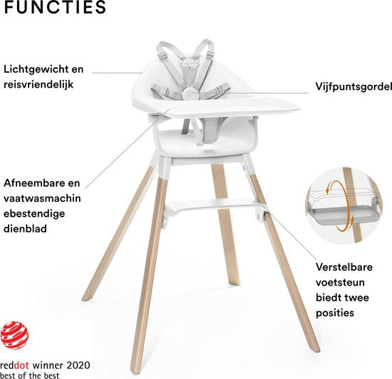 Stokke Clikk Kinderstoel - White