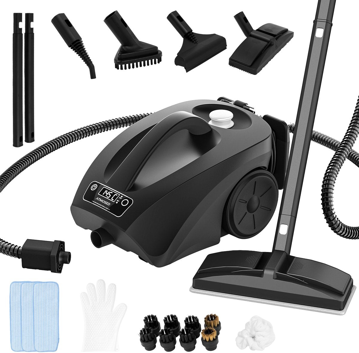 Atmosed AS-2 Stoomreiniger - 1650W - 4 Bar - 2,5L - Met 20 Accessoires