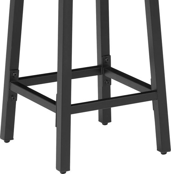 tectake - Set van 2 barkrukken "Corby" - industrieel - donkerbruin - 404332