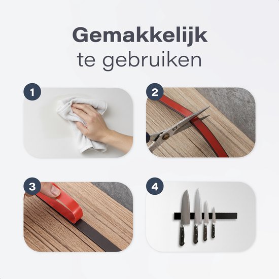 Magnetische Zelfklevend - 5 meter rol - 2cm breed - 2mm dik - EXTRA sterk - Gereedschap - Messen - Magneten - Magneetband - Magnetische - Whiteboard - Tape zwart - 3m - Plakstrips - Magneettape