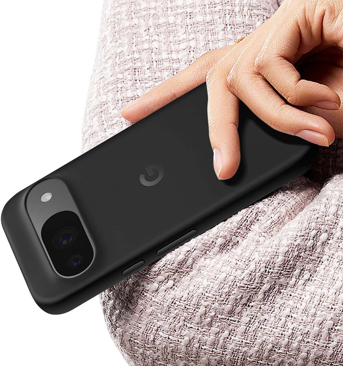 Google Pixel 9 / 9 Pro Hoesje - Duurzame Back Cover - TPU & Polycarbonaat - Slank & Comfortabel - Zwart