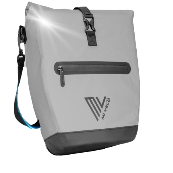 Mivelo 2-in-1 fietstas voor bagagedrager Capax 25L – waterdicht – 58 x 24/32 x 16 cm – volledig reflecterend