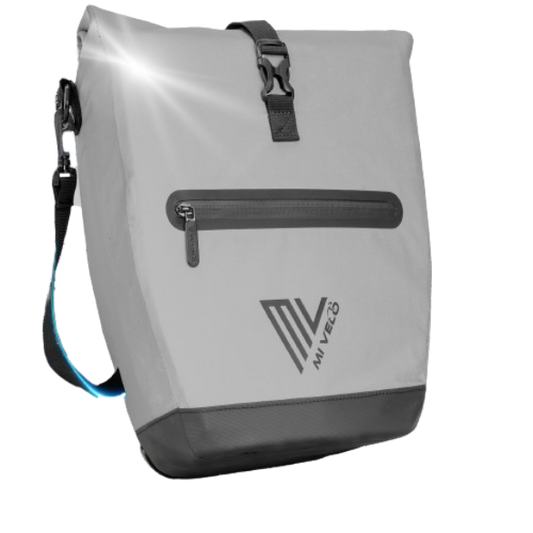 Mivelo 2-in-1 fietstas voor bagagedrager Capax 25L – waterdicht – 58 x 24/32 x 16 cm – volledig reflecterend