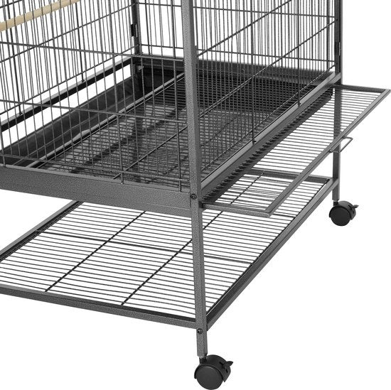 tectake® - Grote vogelkooi, volière 131cm hoog - 402287