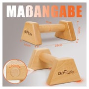 DH FitLife Houten Push-Up Grips - Set van 2 - Beuken - Max. 200 kg