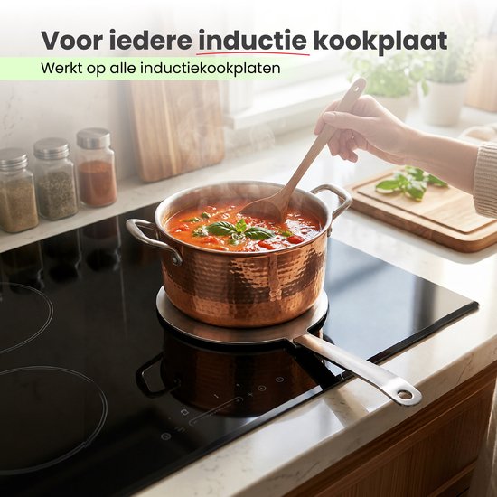 MoreCore Inductie Adapter 24cm - Inductie Adapterplaat - Inductie Beschermer - Kookplaat Beschermer - Inductieplaat - RVS