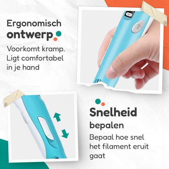 Diydash 3D Pen Starterspakket - incl. navullingen/filament - Set- Tekenen - Roze - Pennen - Voor kinderen en volwassenen - Starterskit - Accessoires