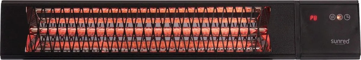 Sunred – Triangle - Dark lijn - Zwart - Wand model - Terrasverwarmer – Carbon rosé goud technologie - 2500 W – ECO - 9 standen - Afstand bestuurbaar - SMART – APP – Timer - Elektrische heater – SMART heater – SLIMME heater