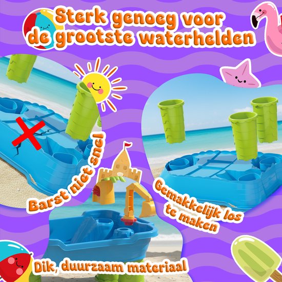 KidzKraze® Watertafel XL - Buitenspeelgoed – Watertafel - Sensorisch Speelgoed - Activiteiten Tafel – Waterbaan - Zandtafel Voor Kinderen - Waterspeeltafel Speelgoed - Incl. Accessoires