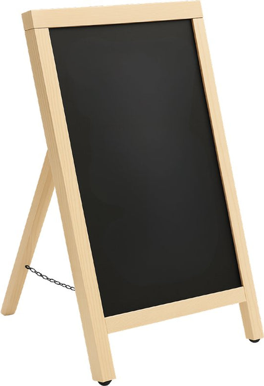 BRASQ Krijtstoepbord Blank - 55x 85 CM - Krijtbord - Reclamebord - Stoepbord - Enkelzijdig - voor Binnen en Buiten - Horeca