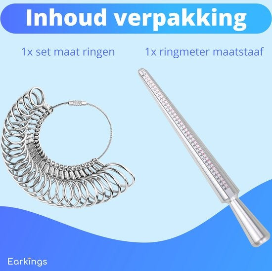 Ringmeter - Ringmaat meter voor elke Ringmaat - Ring sizer EarKings