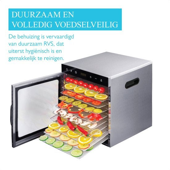 Wartmann 2110 DH voedseldroger, droogoven, dehydrator, RVS, 10-laags.