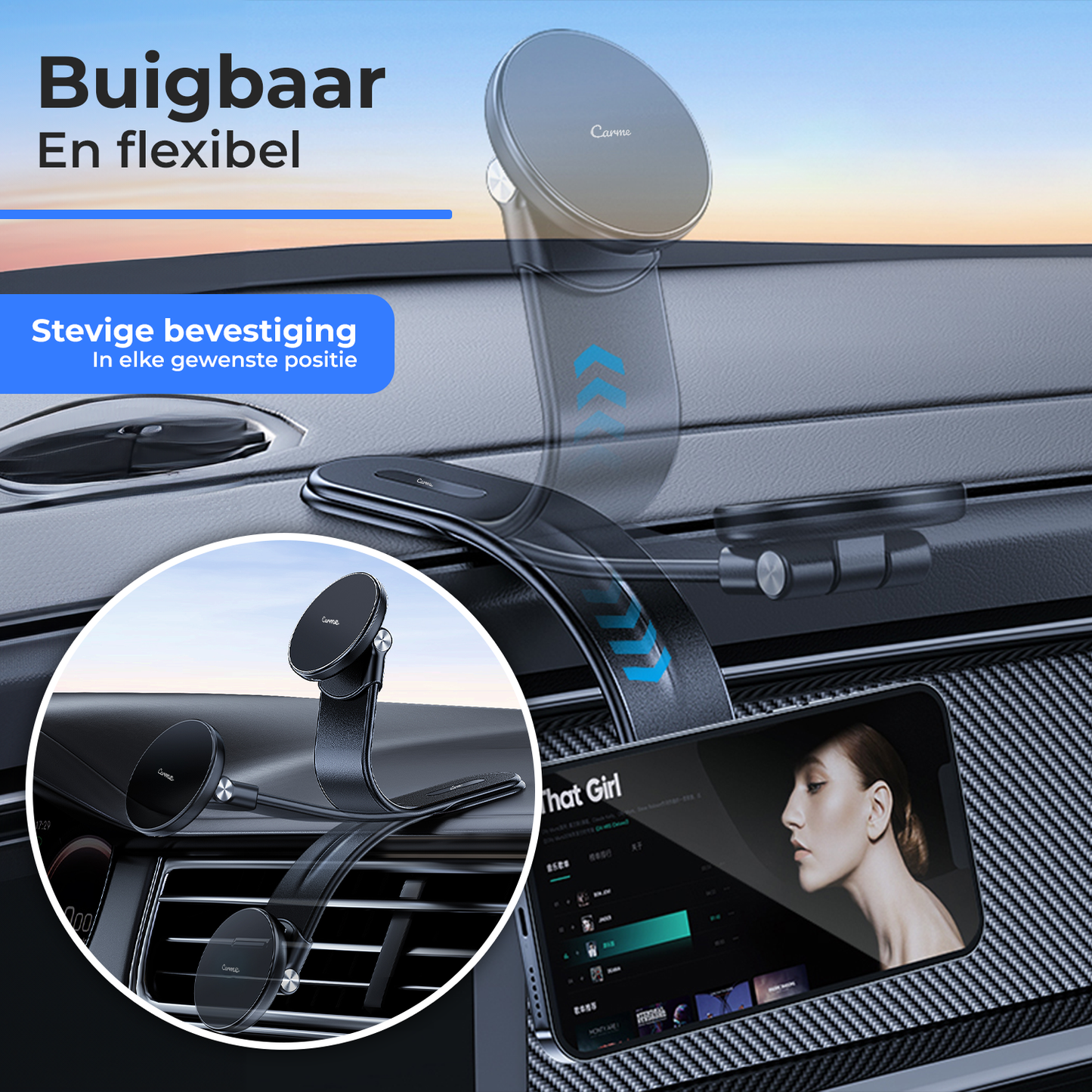 Carme MagSafe Telefoonhouder - Zwart