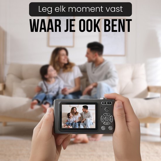 Outbee Digitale camera - Fototoestel - Digitale camera - Compact - Foto's en video's - 8 Beeldresoluties - 128GB - Zwart