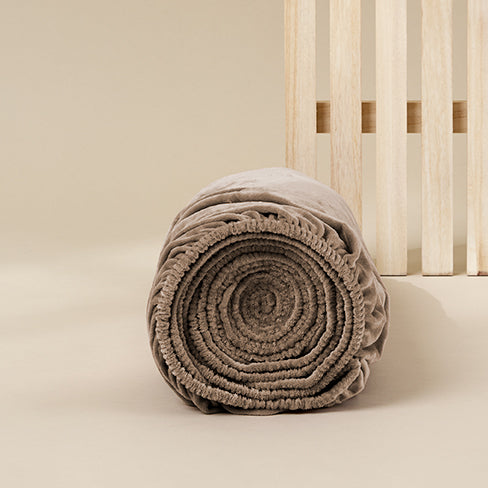 Sjumo Splittopper Hoeslaken Silky Smooth - 200 x 210/220 cm - Timeless Taupe
