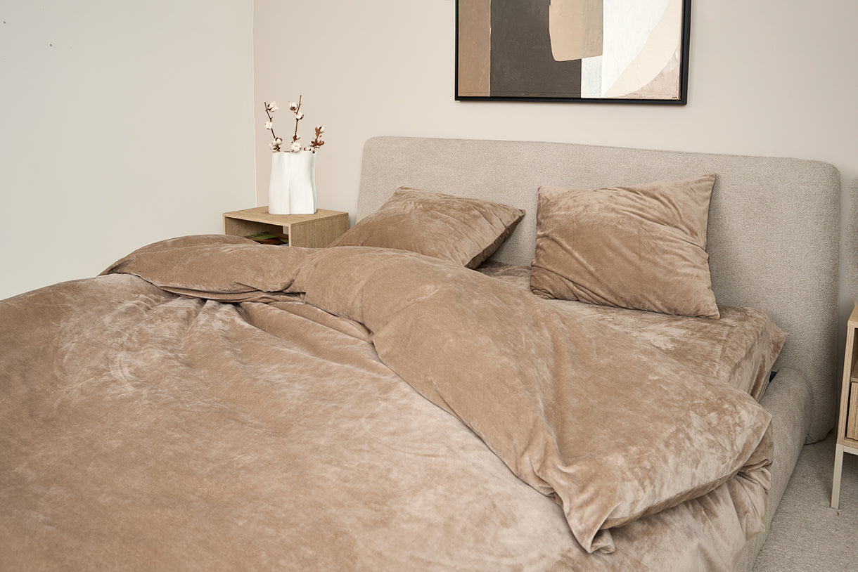 Sjumo Splittopper Hoeslaken Silky Smooth - 200 x 210/220 cm - Timeless Taupe