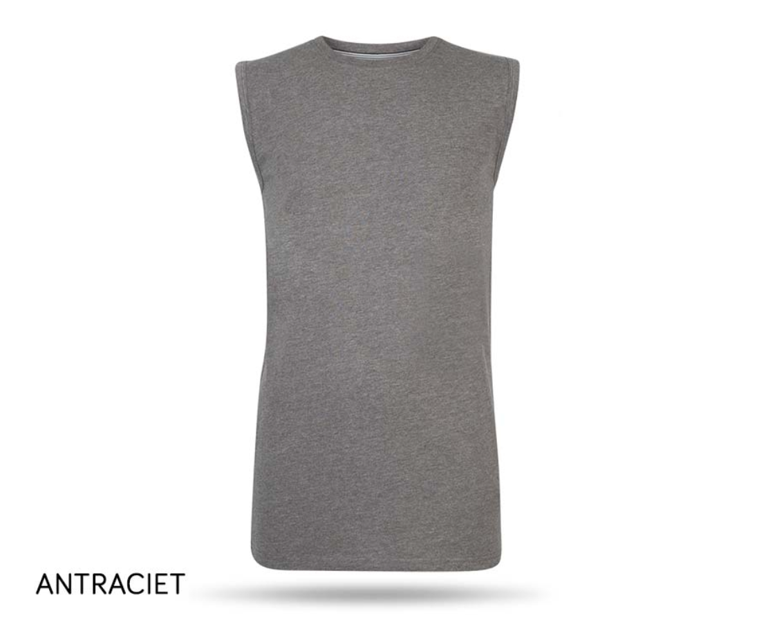 Pierre Cardin Mouwloos T-Shirt - Donkergrijs - XXL