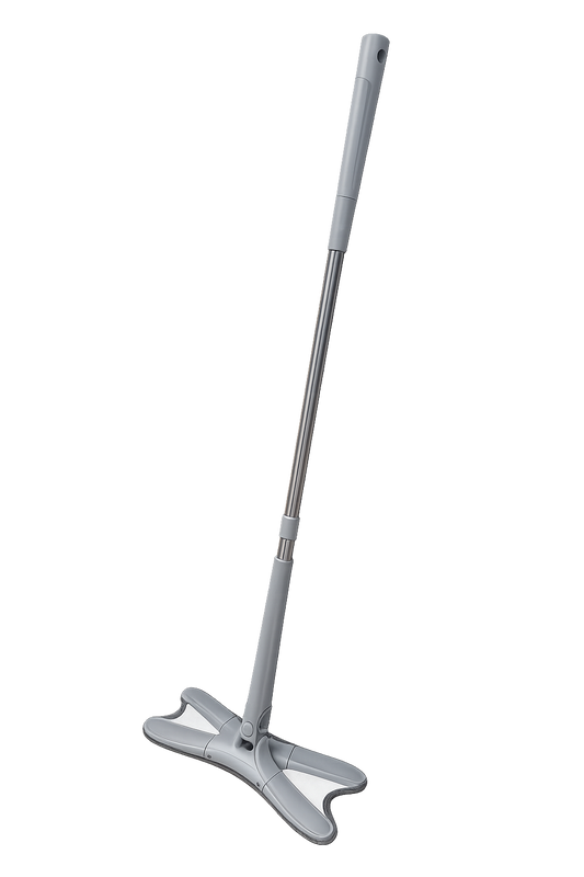 UltraClean Microvezel Mop – 360° Draaibare Mop – Easy Wring Systeem – Grijs – 107 cm
