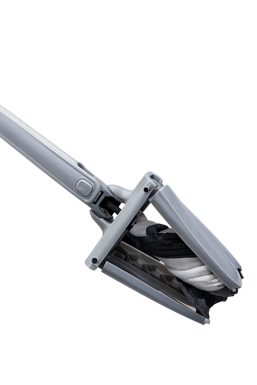 UltraClean Microvezel Mop – 360° Draaibare Mop – Easy Wring Systeem – Grijs – 107 cm