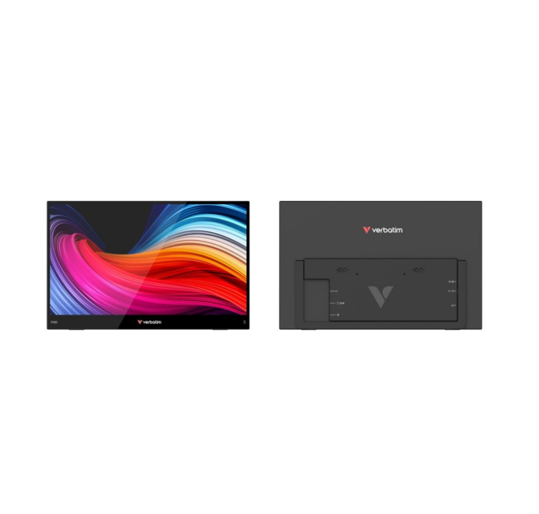 Verbatim Portable Touch Monitor 15.6 inch - Full HD 1920x1080 - Touchscreen - Zwart