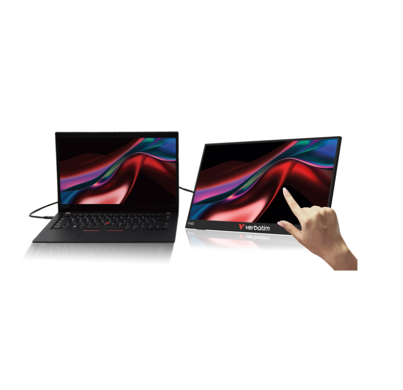 Verbatim Portable Touch Monitor 15.6 inch - Full HD 1920x1080 - Touchscreen - Zwart