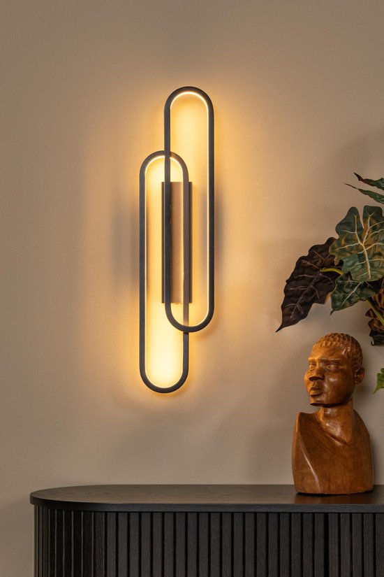 Lucide THELMA - Wandlamp - LED Dimbaar - 1x35W 2700K - Zwart
