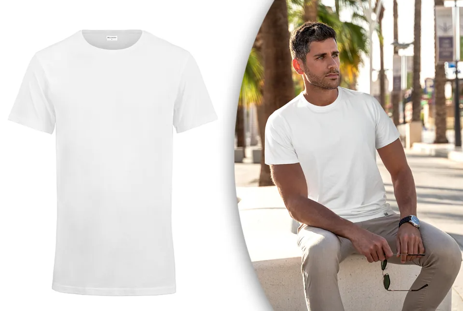 Milanoro - 3 zachte bamboe T-shirts - Wit - Ronde hals - M