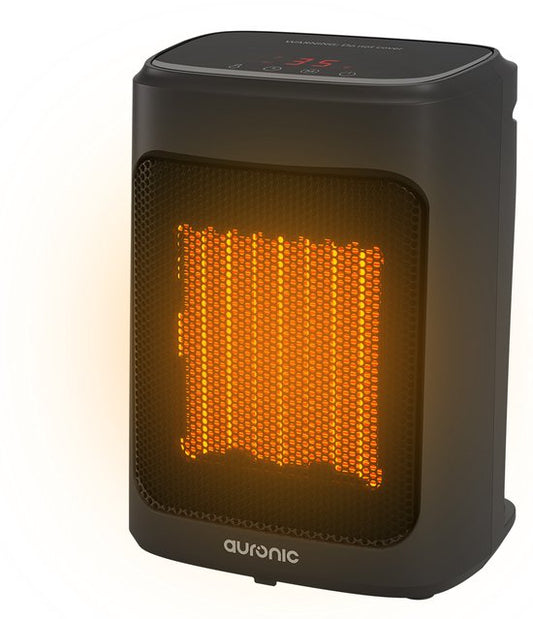 Auronic Ventilatorkachel Digitaal - Keramische Kachel - Draagbaar - 2000W Heater - Zwart