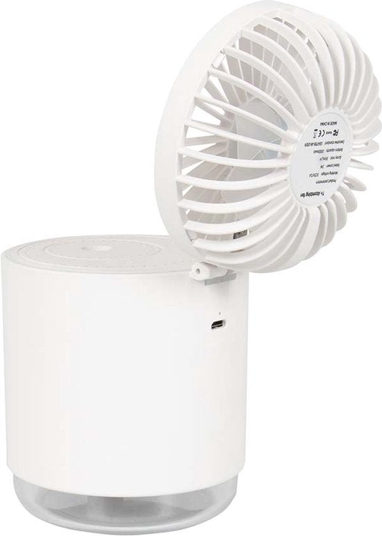 Bo-Camp - Ventilator - Met luchtbevochtiger - Oplaadbaar