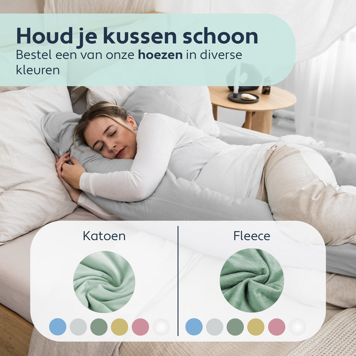 Litollo Zwangerschapskussen XXL - 280cm - Afneembare en Wasbare Hoes - Grijs