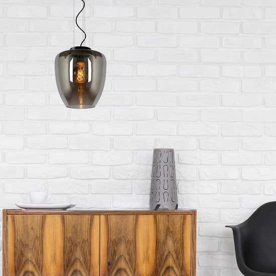 Lucide FLORIEN - Hanglamp - Ø 28 cm - 1xE27 - Fumé