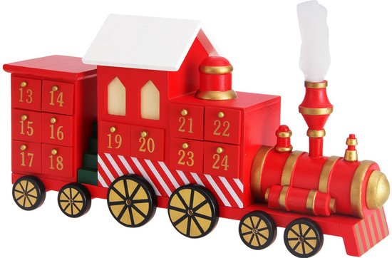 Adventskalender Locomotief - Laden om zelf te vullen - Herbruikbaar