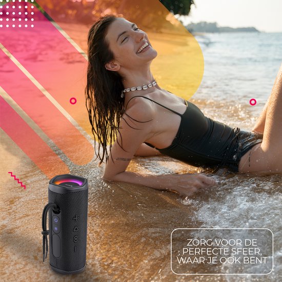 Denver Bluetooth Speaker Draadloos - Lichteffecten - Muziek Box - AUX - TWS Pairing - BTV223B