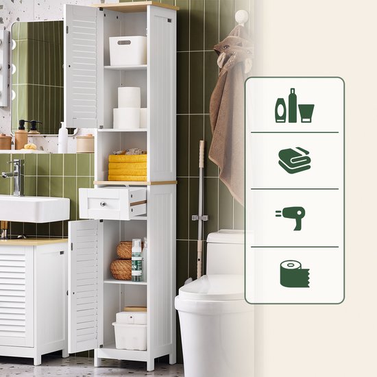 SoBuy Badkamerkast FRG236-WN