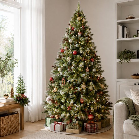 Triumph Tree Pittsburgh Kunstboom Groen - Kerstboom met Volle Uitstraling en 812 Takken - Kerstversiering voor Binnen - Rond met Insteeksysteem - H215 x Ø117 cm
