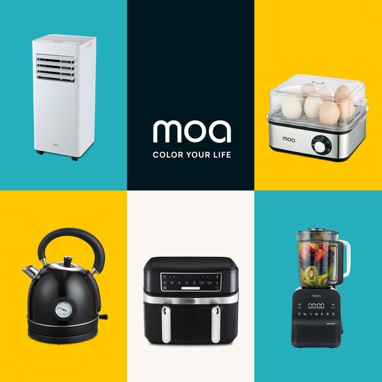 MOA Mobiele Airco - 7.000 BTU - Airconditioner - afstandsbediening - Energieklasse A - Raamafdichtingskits - tot 60 m³ koelen - Wit