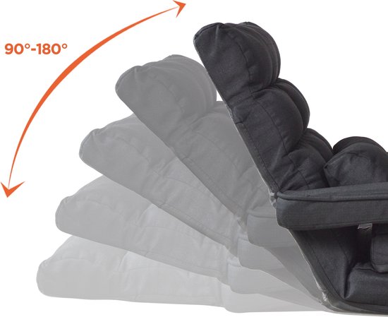 VDD Gaming - Loungestoel - Uitklapbaar tot een ligstoel - Zwart -71x51x50cm