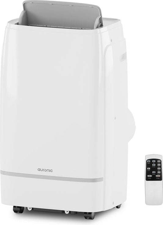 Auronic Mobiele Airco – 4-in-1 Koelen, Verwarmen, Ontvochtigen & Ventileren – 12.000 BTU – Tot 35 m² – 44 x 33,5 x 66,5 cm – Wit