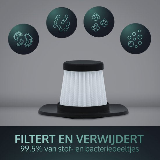 JAP Appliances Tornado S3 - Kruimelzuiger snoerloos - Handstofzuiger oplaadbaar - Auto stofzuiger draadloos - Krachtige zuigkracht 10000Pa - Nat en droog - Voor dierenharen - 150W