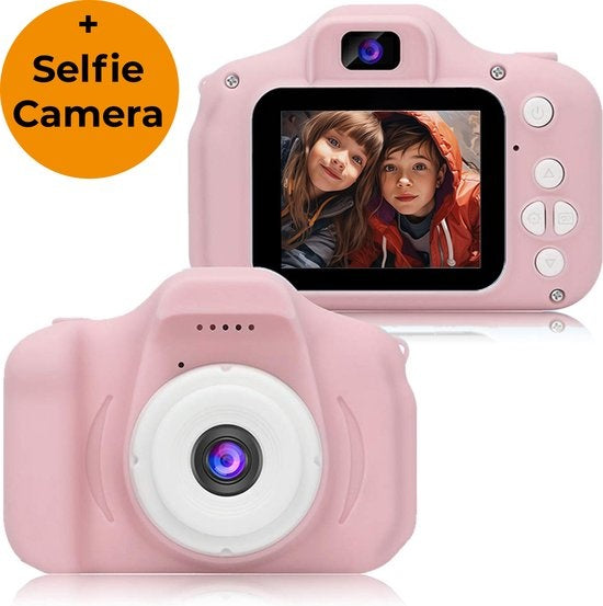 Denver Kindercamera Full HD - Selfie Camera - 40MP - Digitale Camera Kinderen - Foto en Video - Spelletjes - KCA1340 - Roze