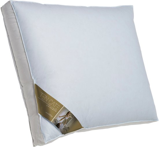 Ten Cate Hoofdkussen - Hoofdkussen Nekklachten - Ganzendons & Ganzenveren - Driekamer - Hoofdkussens - Geschikt voor rug-, zij- en buikslapers - Ergonomisch Boxkussen - 50x60 cm