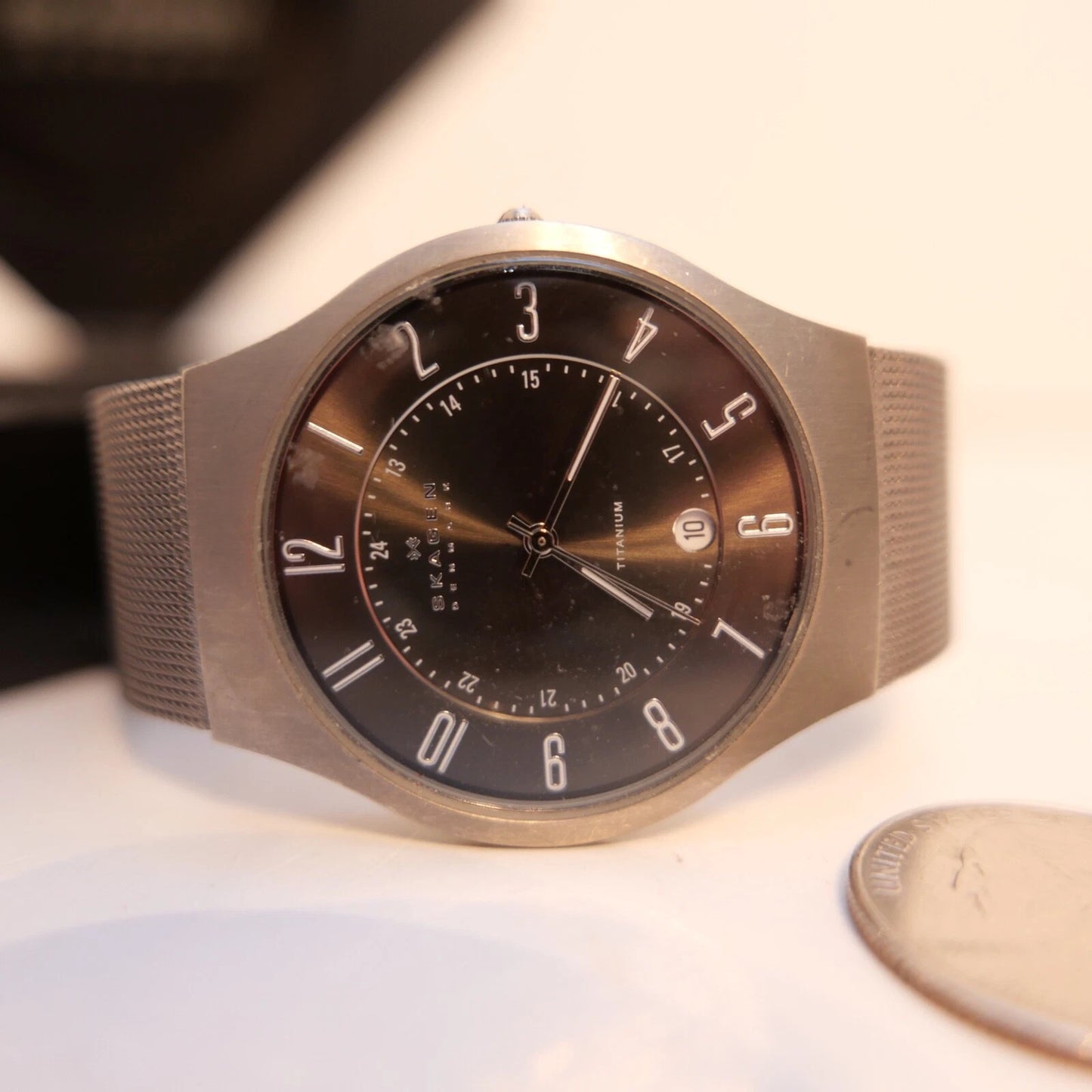 Skagen Herenhorloge Sundby - Ultraslim - Titanium - 34mm - Grijs