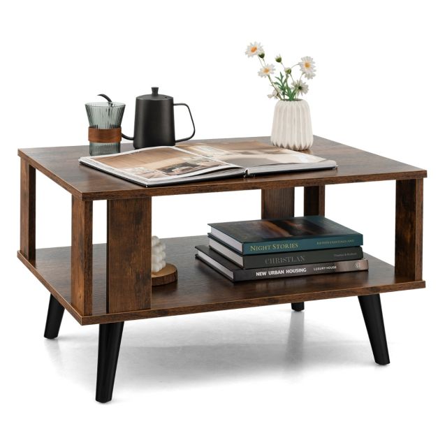 Coast Salontafel – 2-Lagen – Hout - 2 fase – 70 x 50 x 41 cm