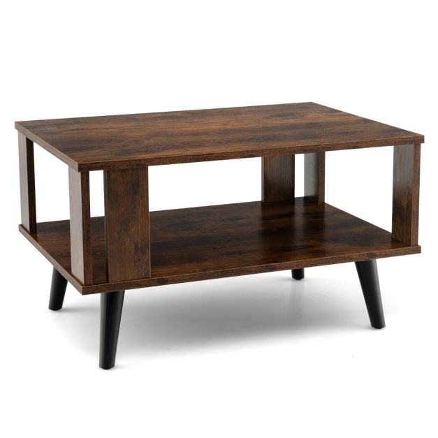 Coast Salontafel – 2-Lagen – Hout - 2 fase – 70 x 50 x 41 cm