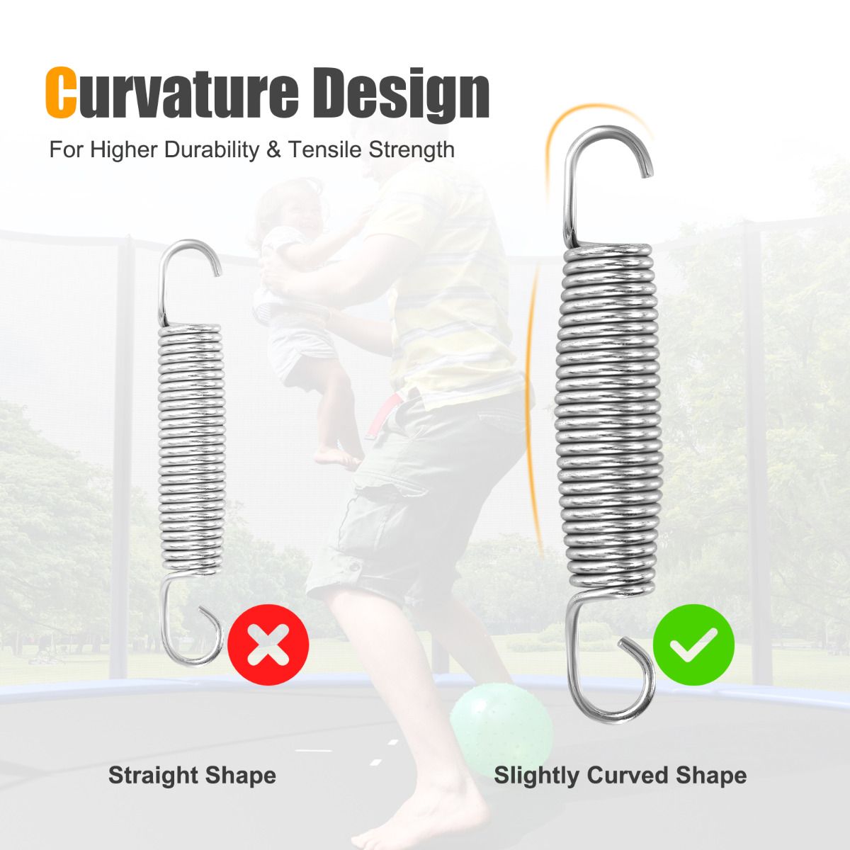 Coast Springveren voor Trampoline - 20 stuks - 14 cm - RVS