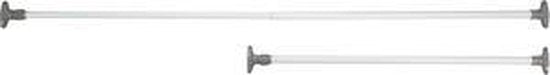 Wenko Kledingroede Herkules 80-145 Cm Rvs Wit