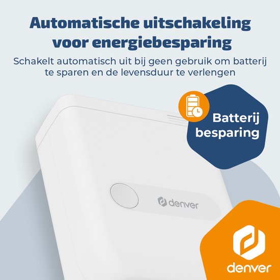 Denver Labelprinter - Bluetooth - Verbinding met smartphone - 15x40mm - Incl. 4 stickerrollen - MBP16