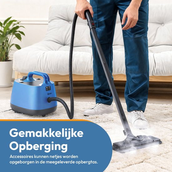 BOLLIT 17 in 1 Stoomreiniger 2000W - Tapijtreiniger - Vlekkenreiniger - Handstomer - Stoomreinigers - Reinigingsmachine - Stoommop - Vloerreiniger- Handstoomreiniger - Stoomdweil - Vloer, Badkamer, en Tapijt Reinigen