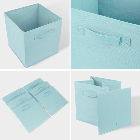 LifeGoods Kast Organizers - 6 Stuks - 20L - Textiel - Blauw
