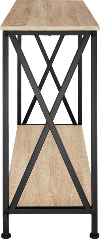 tectake - Consoletafel Tacoma 100x35x80,5cm - lichtbruin - 404671